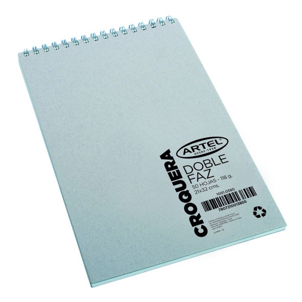 Croquera Doble Faz Espiral 50 Hojas 21x32cm Artel image number 0.0