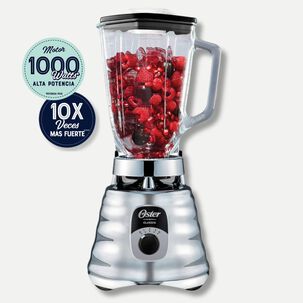 Licuadora Cl&aacute;sica Oster Cromo Con Perilla Ergon&oacute;mica De 3 Velocidades Blst4655