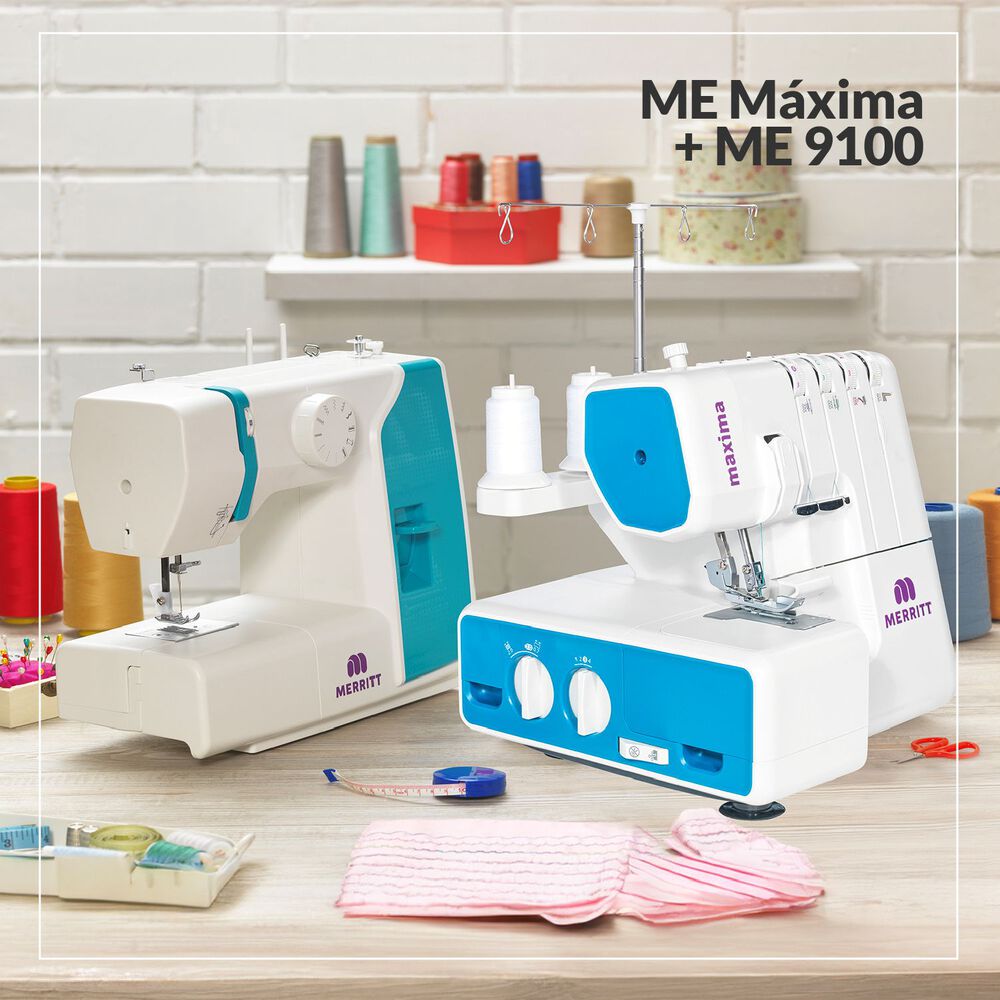 Combo Merritt Máquina De Coser Me 9100 + Máquina Overlock Max image number 2.0