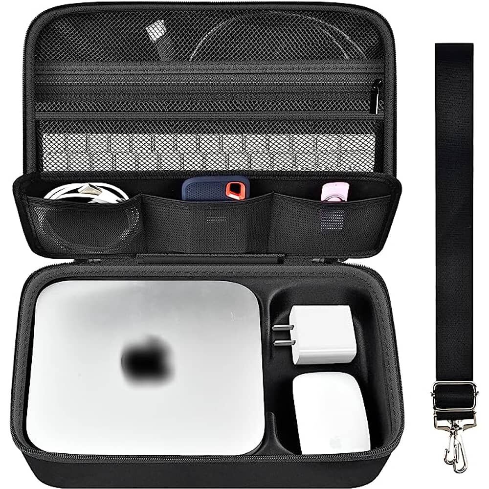 Funda Compatible Con Apple 2023 Mac Mini M2/mac Mini M1 Y Mac Mini, Organizador De Electr&oacute;nica Dura Para Accesorios - Negro image number 4.0