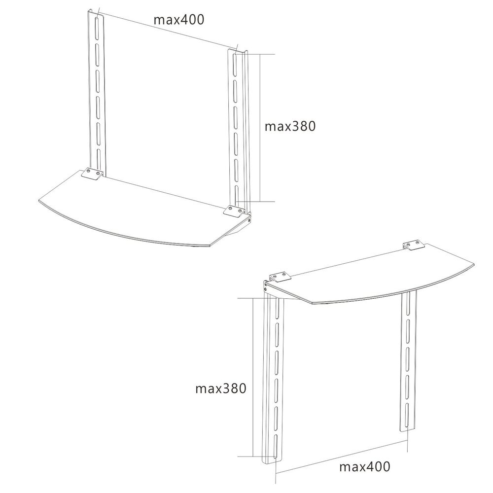 Soporte Para Router - Deco - Multiuso - 10kg Pared O Tv 40cm Brasforma image number 5.0
