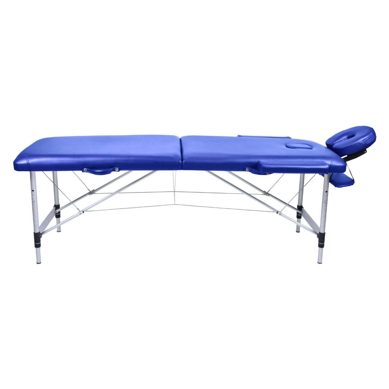 Camilla De Masajes Plegable 2 Cuerpos Pro Madera Azul image number 3.0