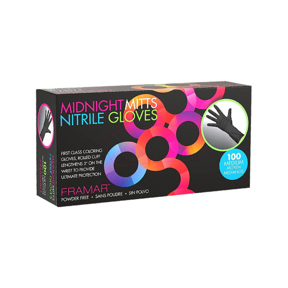 Caja Guantes Negro Framar Nitrillo M 100uds image number 0.0