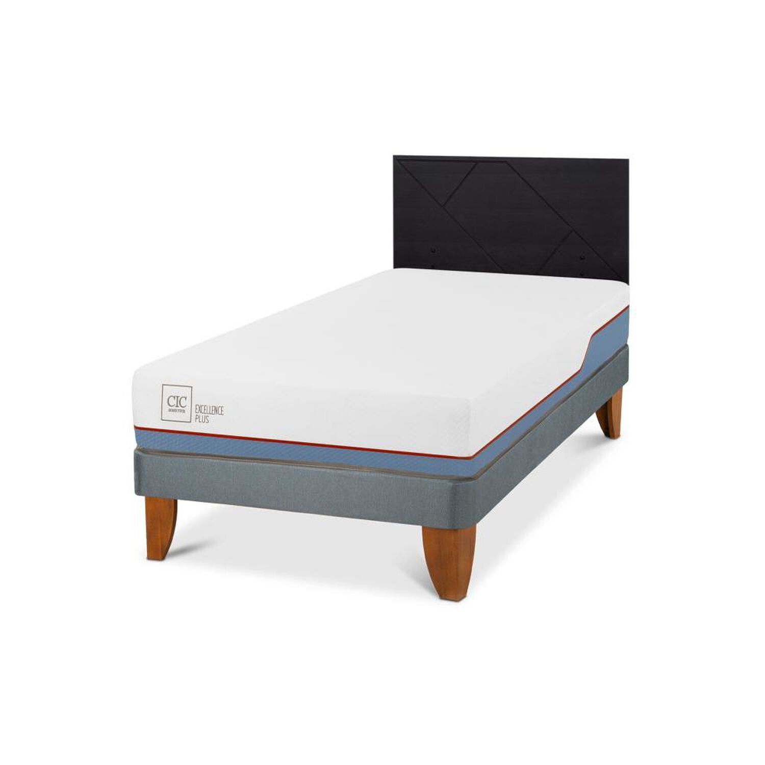 Cama Europea Cic Excellence Plus / 1.5 Plazas / Base Normal + Respaldo image number 3.0