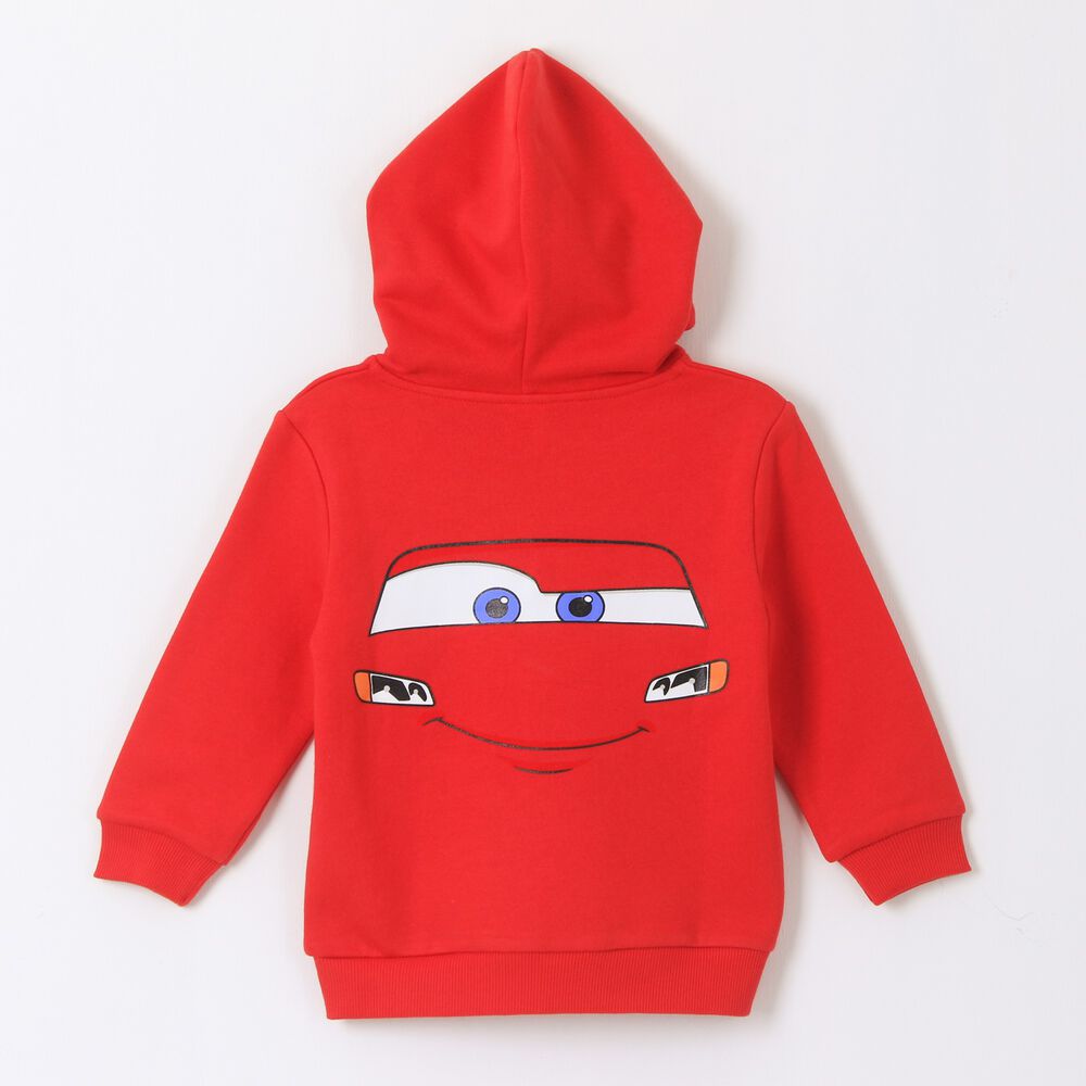 Poler&oacute;n Ni&ntilde;o Hoodie Back Print Rayo Mcqueen Cars Rojo Disney image number 1.0