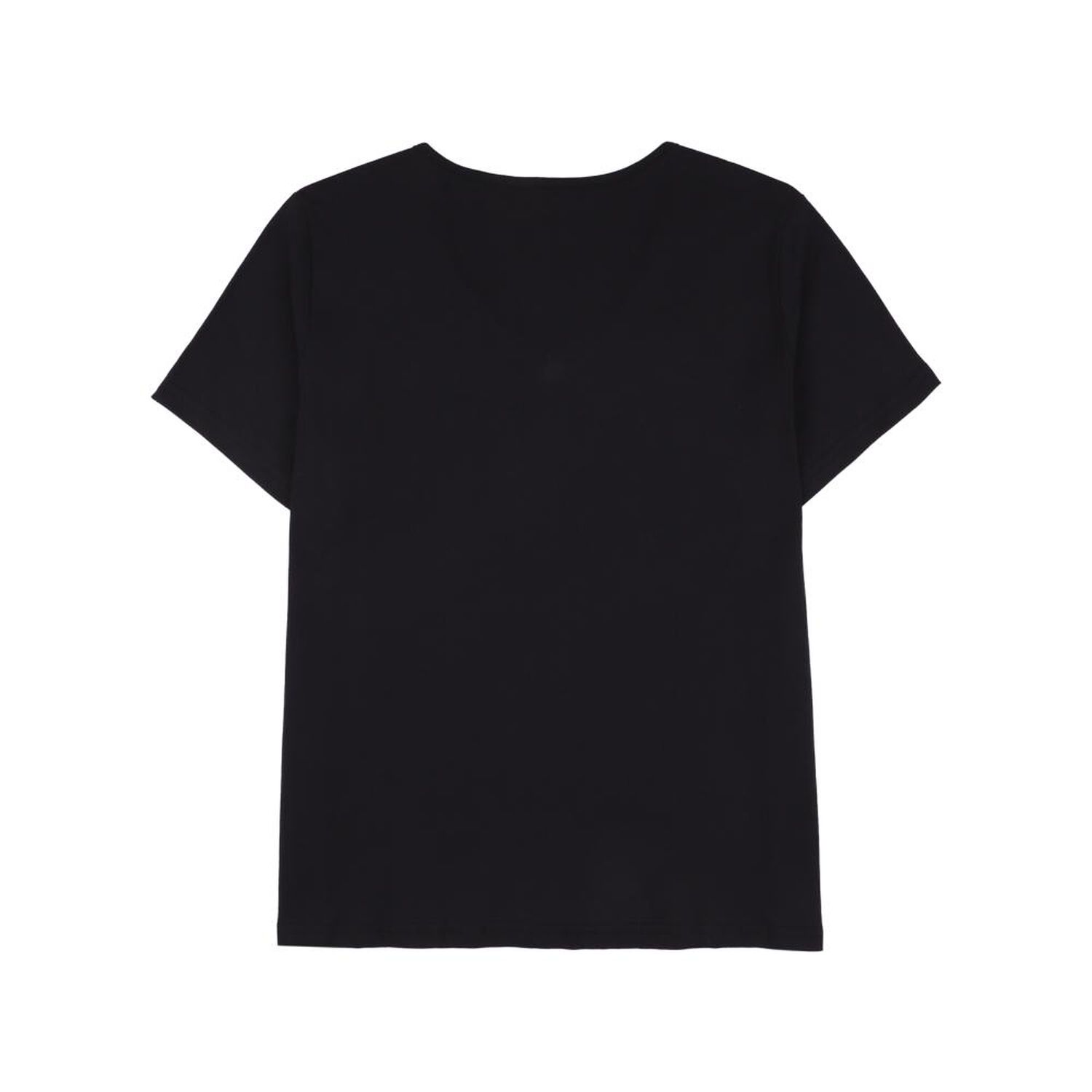 Polera Lisa Aplicaci&oacute;n Strass Manga Corta Cuello V Mujer Geeps image number 1.0