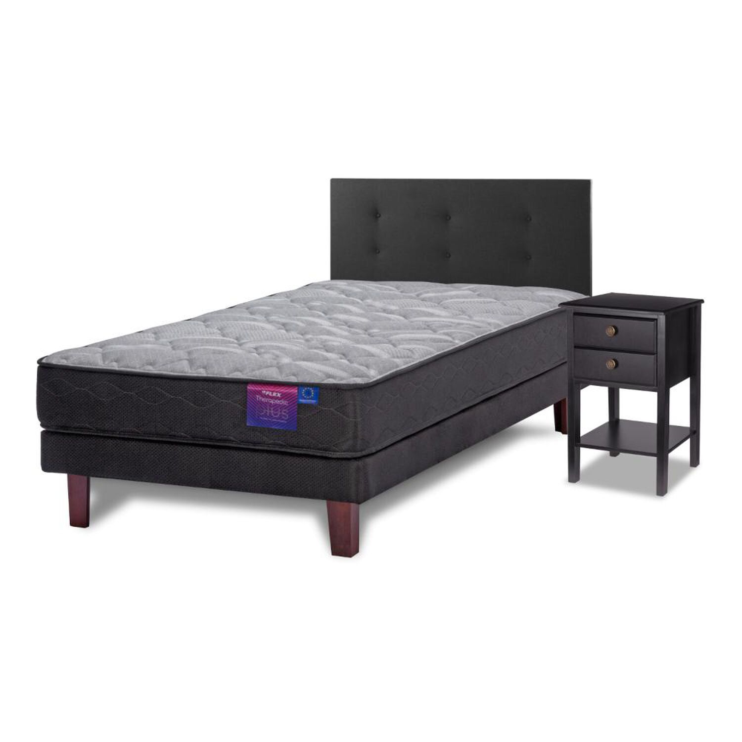 Cama Europea Flex Therapedic Plus / 1.5 Plazas / Base Normal + Respaldo image number 0.0