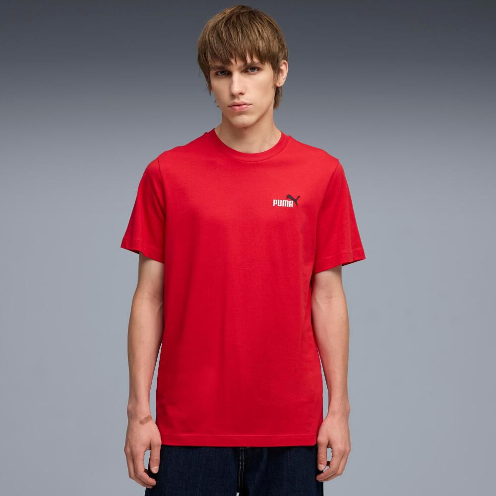 Polera Deportiva Hombre Puma Ess 2 Color Small No. 1 Logo Tee image number 2.0