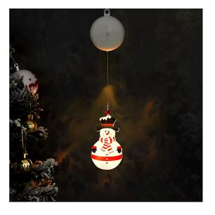 L&aacute;mpara Led Ventosa Con Pilas Forma Mu&ntilde;eco Nieve Decoraci&oacute;n
