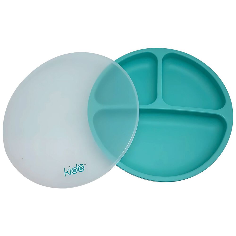 Plato Silicona Bebe Kido Ventosa Y 3 Divisiones Colores - Ps image number 0.0
