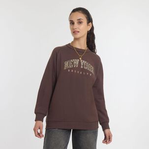 Polerón Estampado Cuello Redondo Mujer Freedom