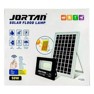 Reflector Led Recargable Con Panel Solar 50w Potente Luz Blanca