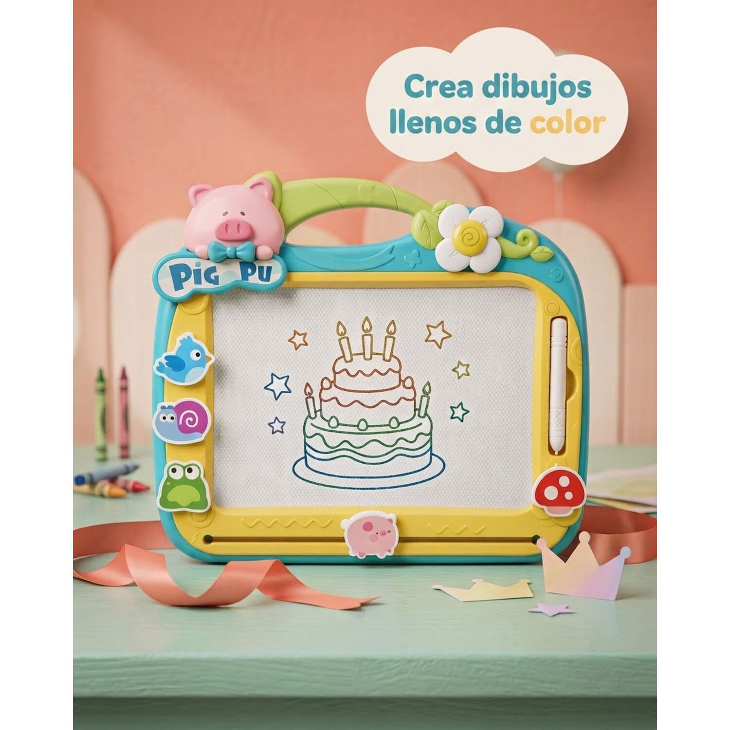 Pizarra Magica Magn&eacute;tica Borrable Para Ni&ntilde;os Ni&ntilde;as Divertida image number 27.0