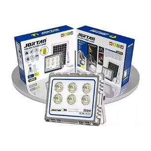Foco Led Reflector Panel Solar + Control Remoto 200w Jortan Carcasa