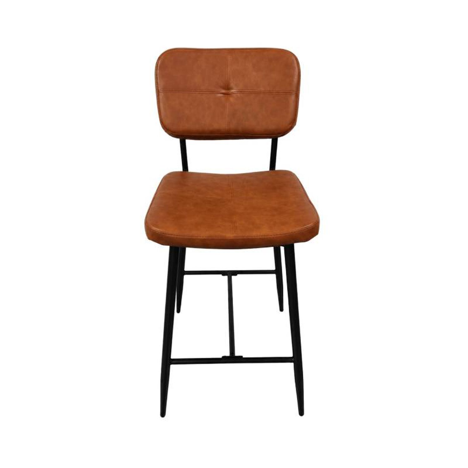 Taburete Alto Bronx 66 Cm Ecocuero Marr&oacute;n Con Estructura Met&aacute;lica Negra image number 0.0