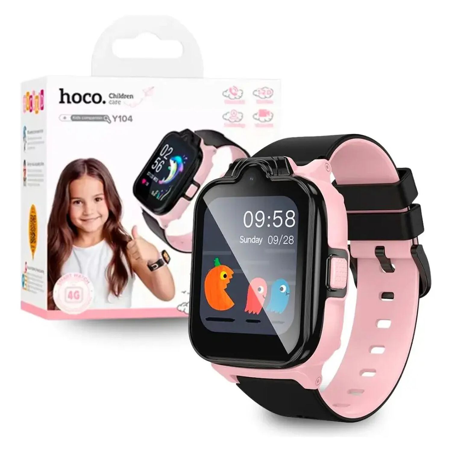 Hoco Y104 Smart Watch Reloj Inteligente Para Ni&ntilde;os 4g Gps - Rosa image number 1.0