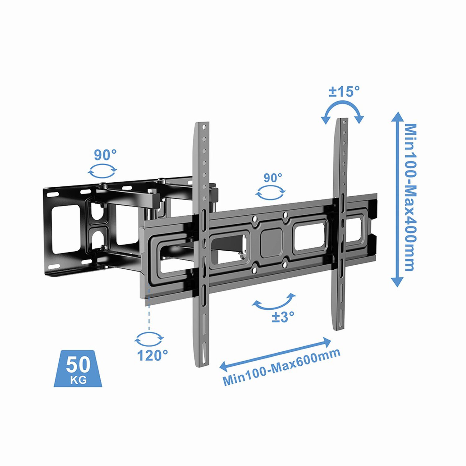 Soporte Tv Doble Brazo 32'' Hasta 70'' Con Inclinaci&oacute;n image number 2.0