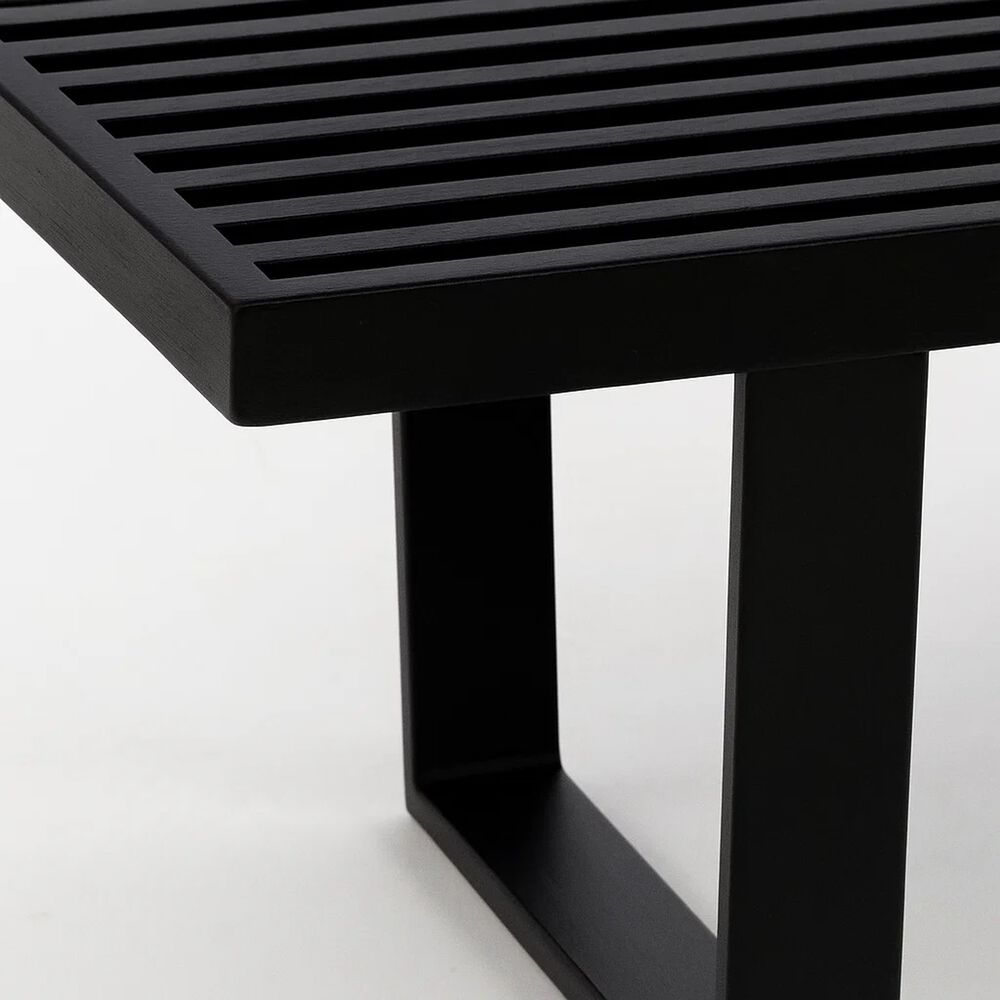 Banqueta De Madera Y Metal George Nelson 160cm - Negra image number 5.0