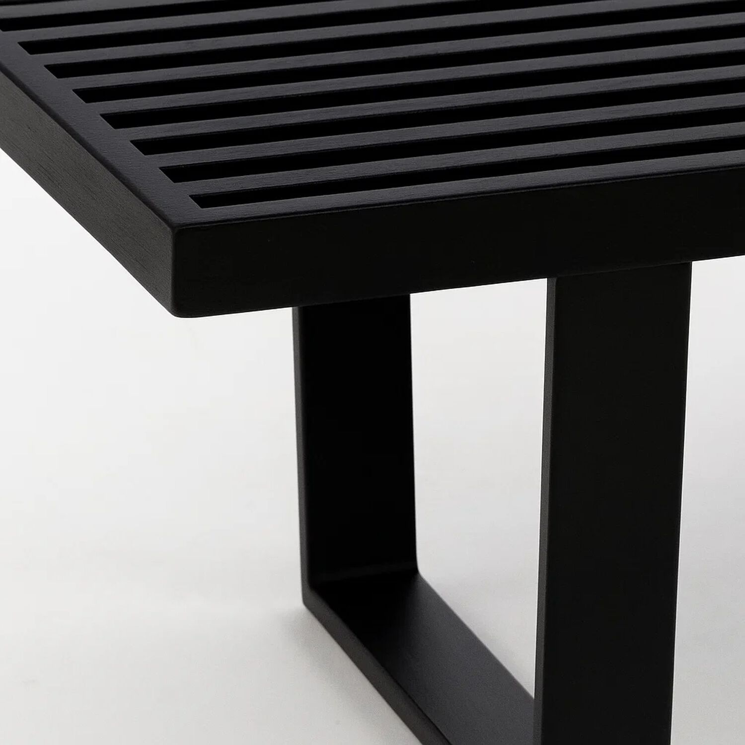 Banqueta De Madera Y Metal George Nelson 160cm - Negra image number 5.0