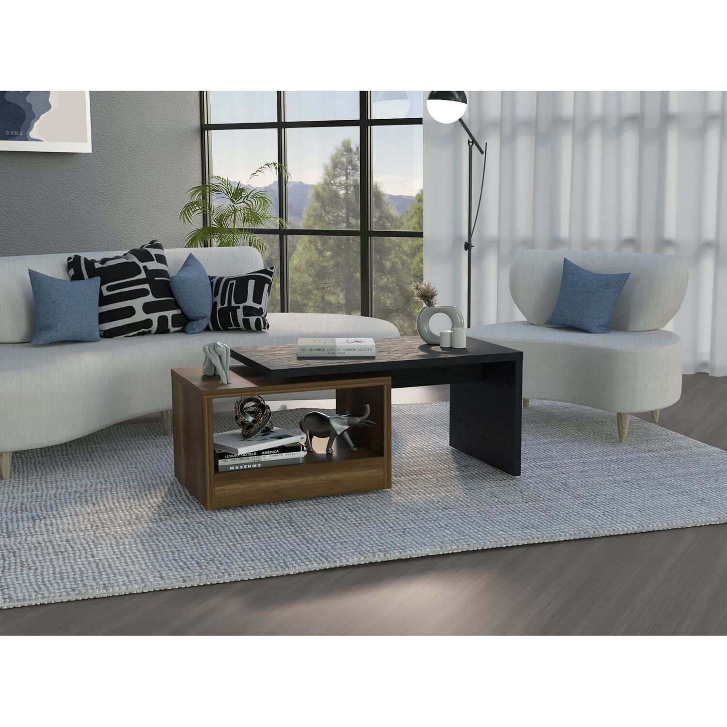 Mesa De Centro 45x100,2x45 Cm Fm-026n - Negro image number 4.0