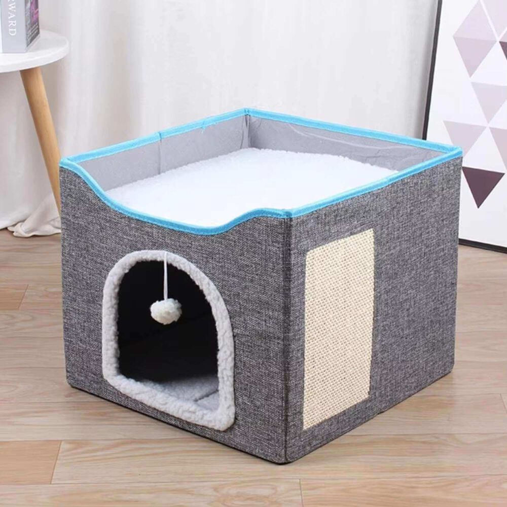 Cama Y Casa Para Gatos Con Rascador image number 3.0