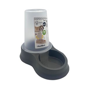 Dispensador Mascota Agua Y Comida 0,65 L Negro Plastiken