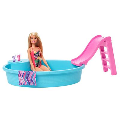 Muñeca Barbie Piscina Glam Con Muñeca