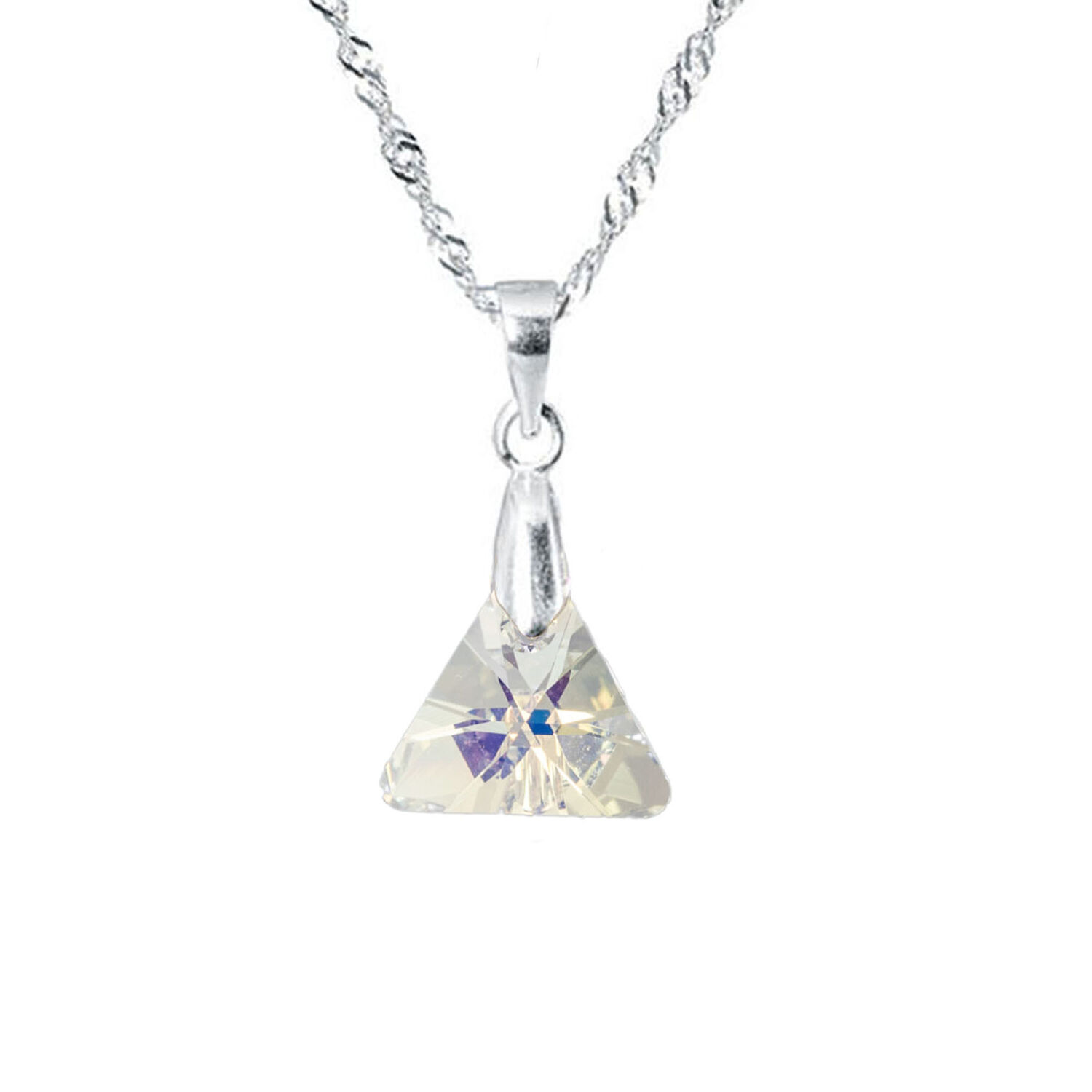 Collar Trinidad Cristales Genuinos Aurora Boreal image number 0.0