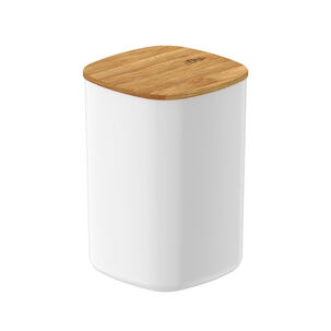 Contenedor Hermético Con Tapa De Bambú Keep 1 Lt Blanco Ou