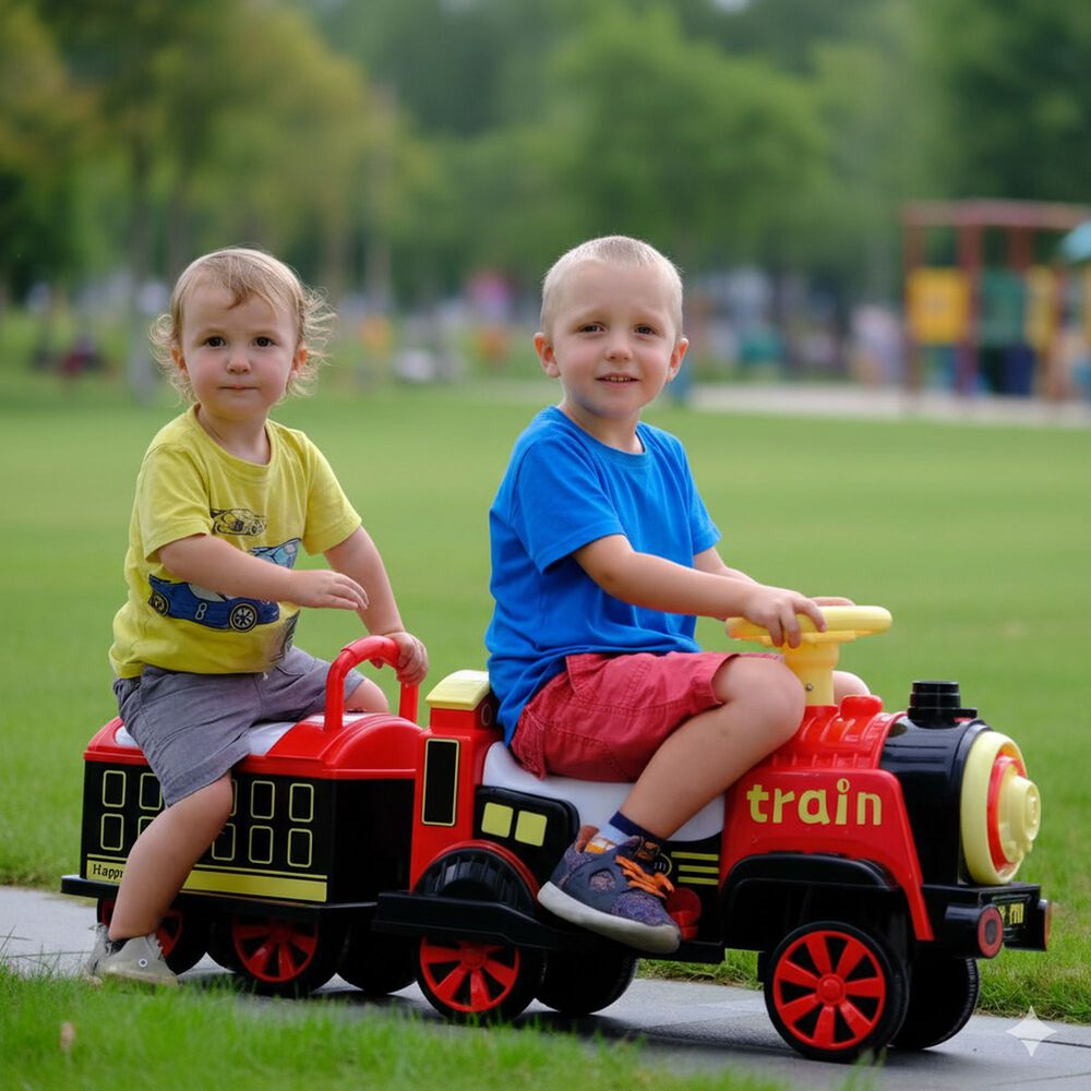 Tren A Bater&iacute;a Ferrocarril Rojo Bebesit image number 8.0