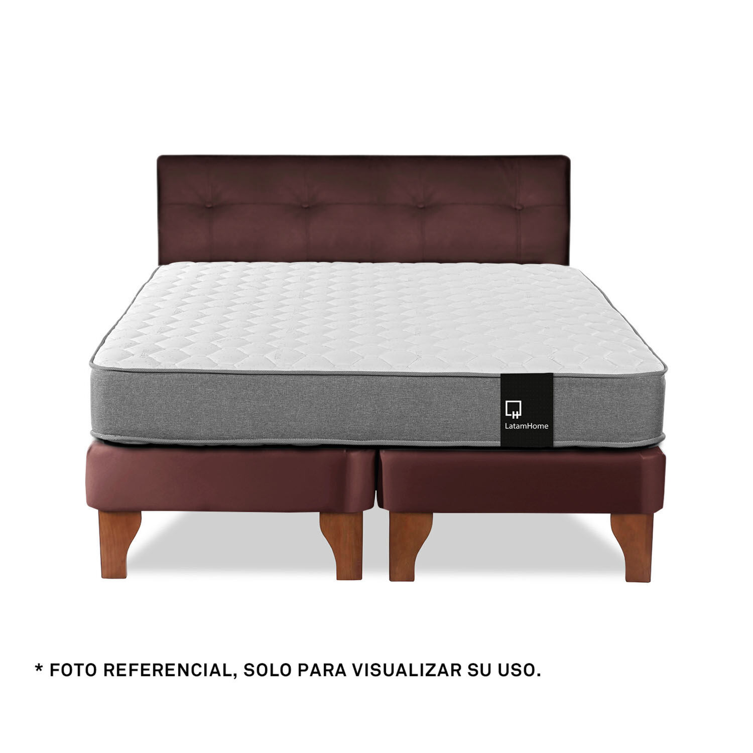 Respaldo Best Tela Pu Chocolate 2 Plazas image number 3.0