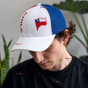 Gorro Jockey Talla &Uacute;nica Alta Calidad Poli&eacute;ster Estampado Chileno
