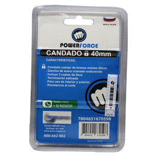 Candado De 40mm. Cuerpo De Bronce Macizo
