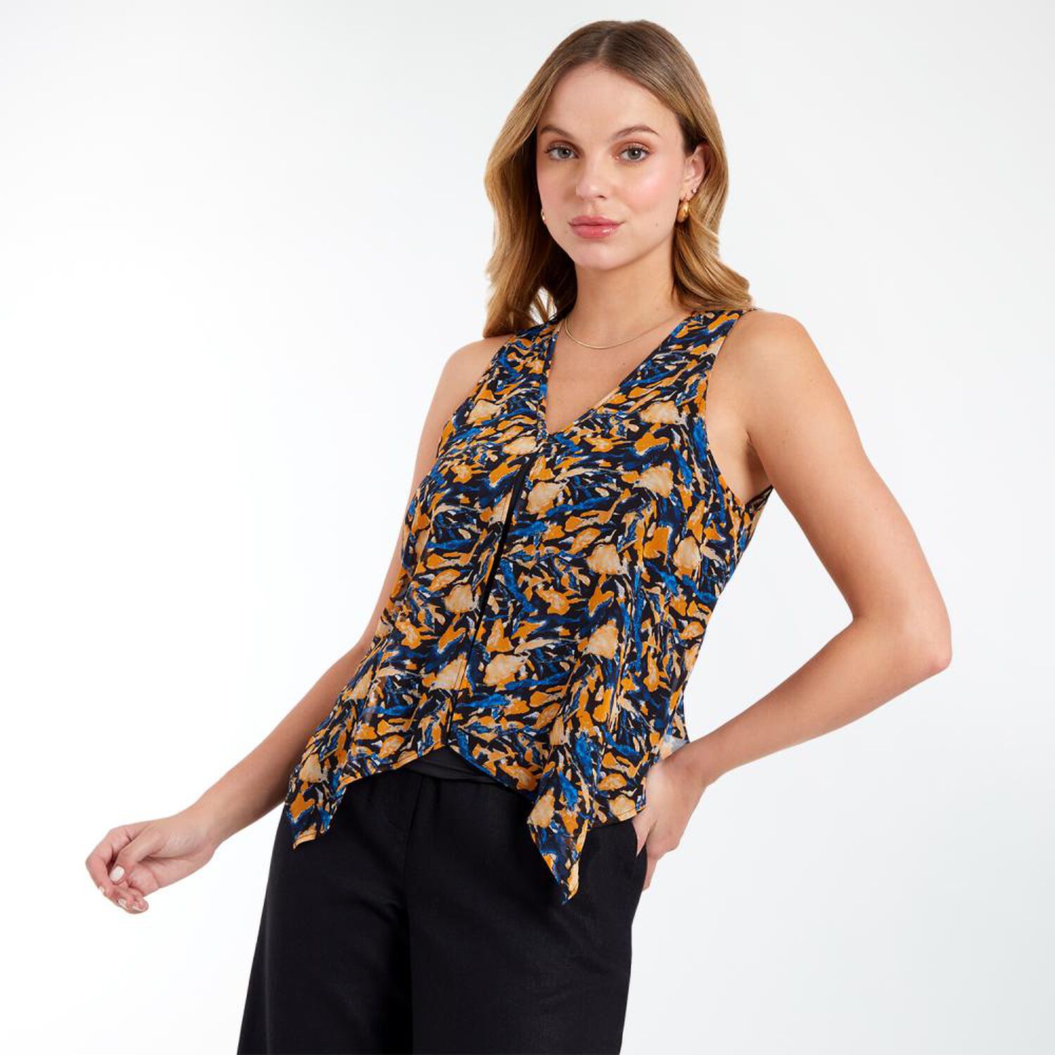Blusa Hombros Descubiertos Sin Mangas Cuello V Mujer Kimera image number 2.0