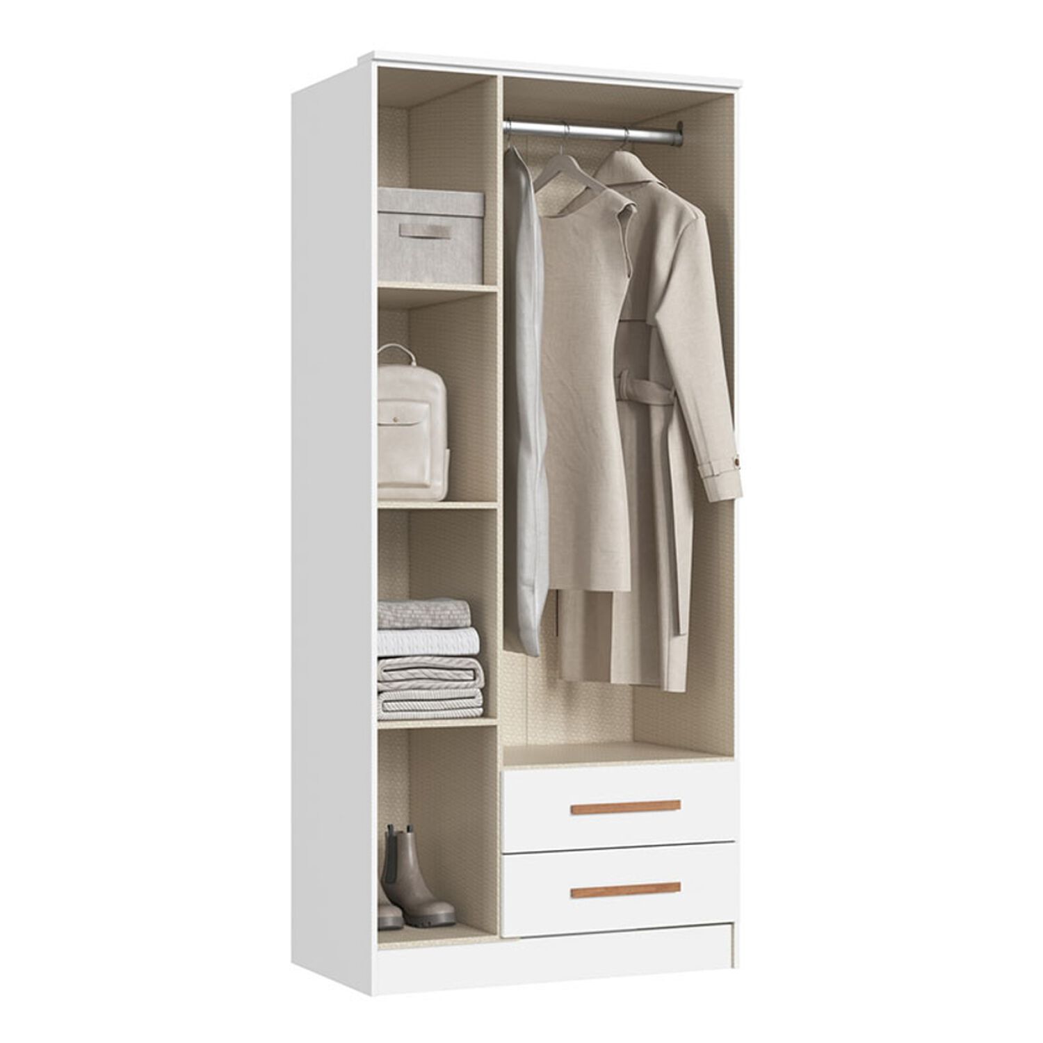 Cl&oacute;set Vekka Home New Pequim / 3 Puertas / 2 Cajones image number 2.0