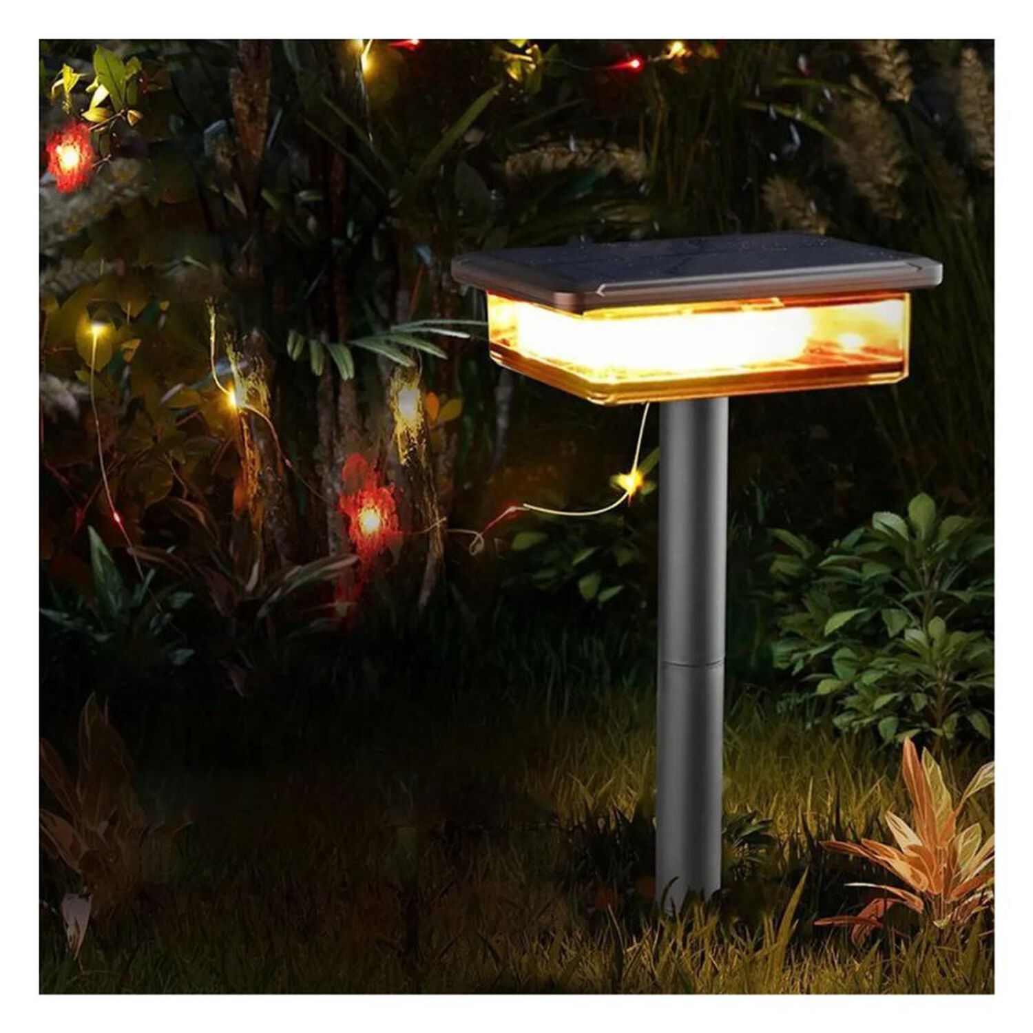 Estaca Solar Jardin Luz Calida Y Guirnalda Exterior image number 6.0