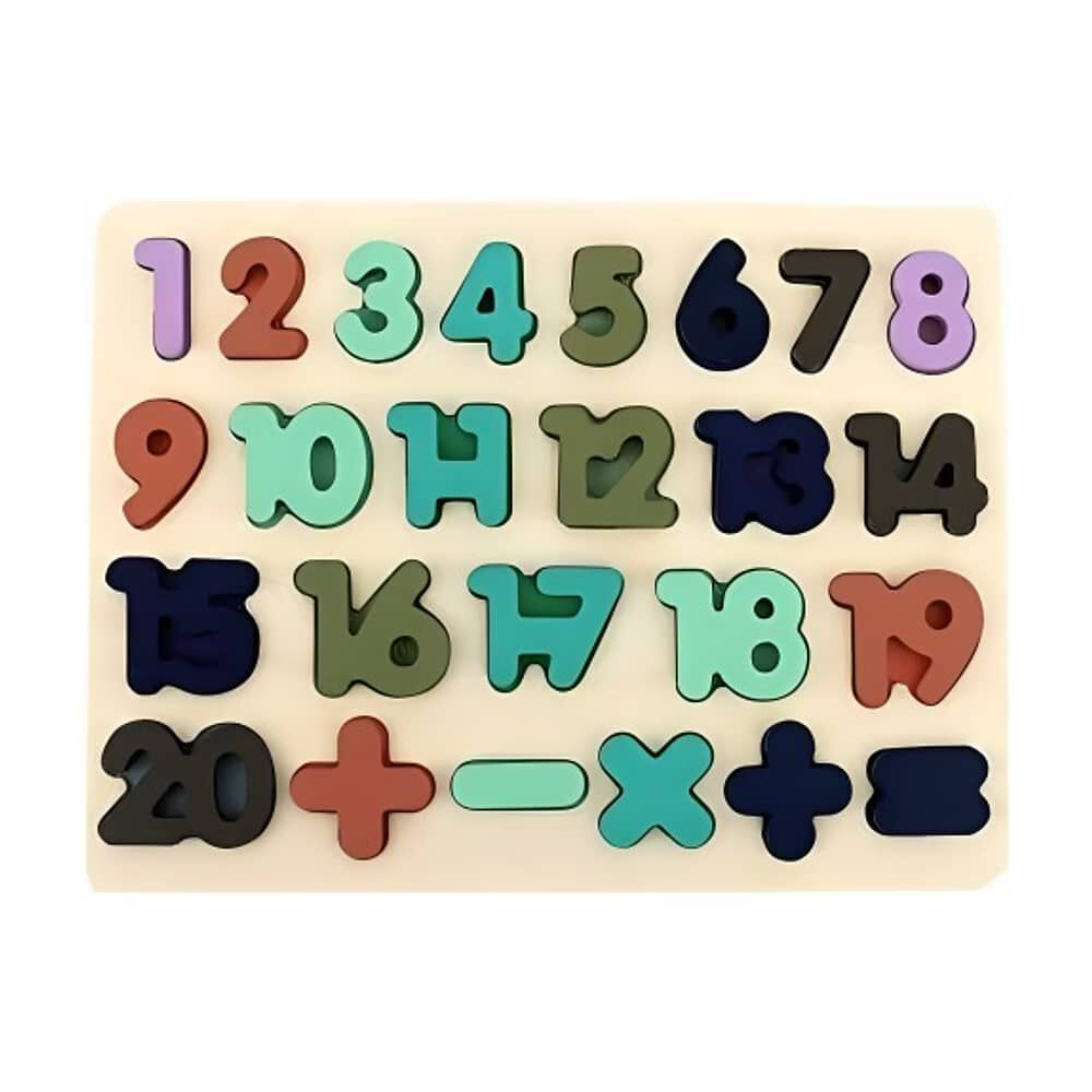 Tabla 3d N&uacute;mero Juego De Encaje Madera image number 0.0