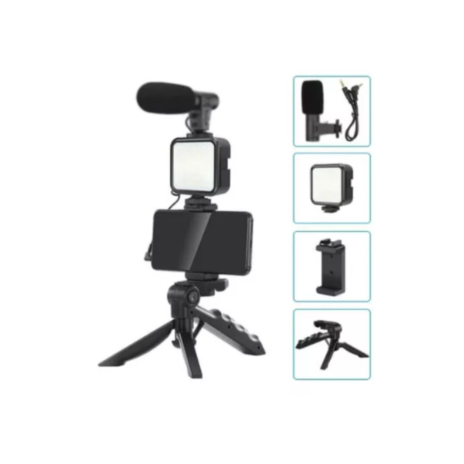 Kit De Grabaci&oacute;n Con Micr&oacute;fono Luz Led Y Soporte Tr&iacute;pode image number 5.0