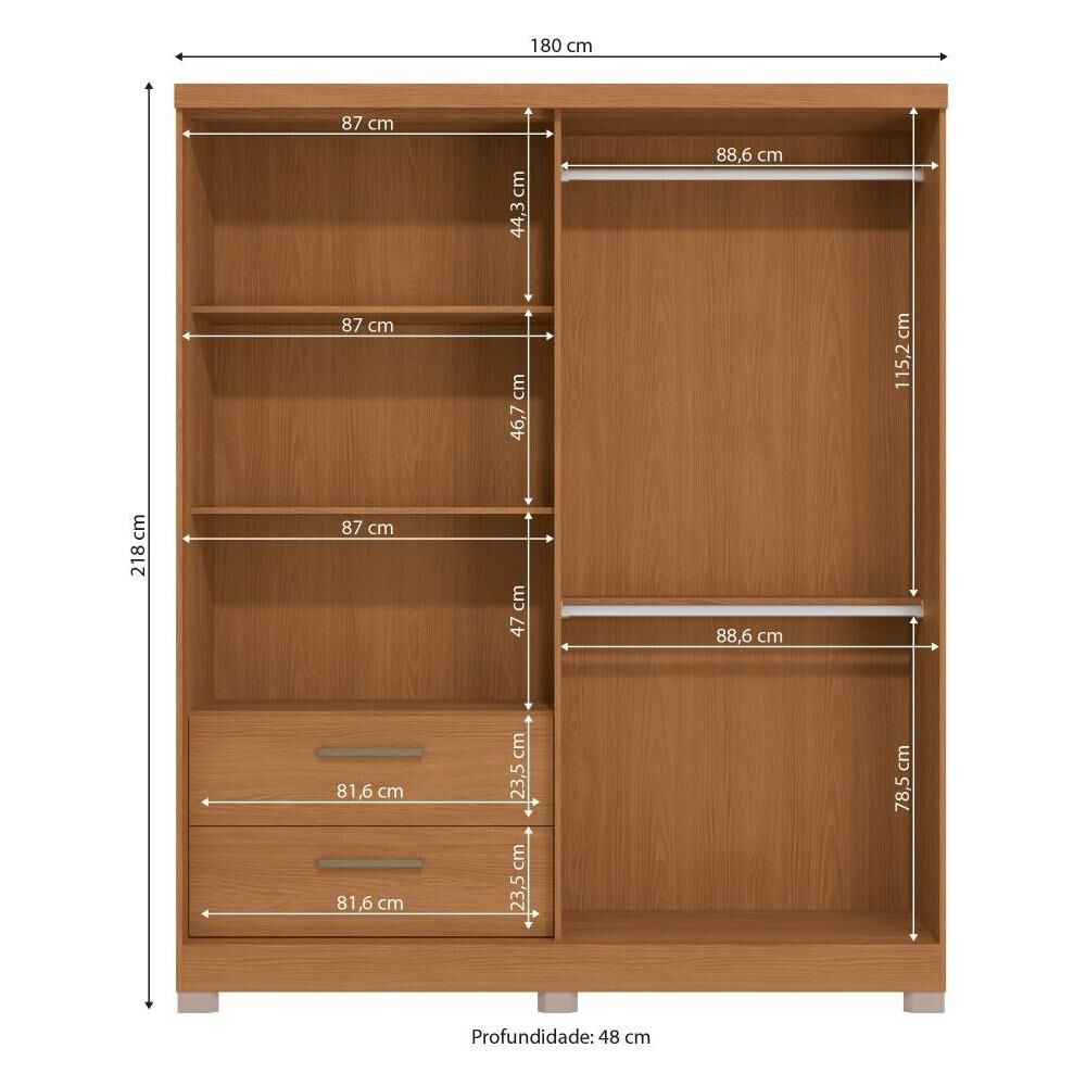 Cl&oacute;set Roca Cl&oacute;set Oliveira Modular / 3 Puertas / 2 Cajones image number 3.0