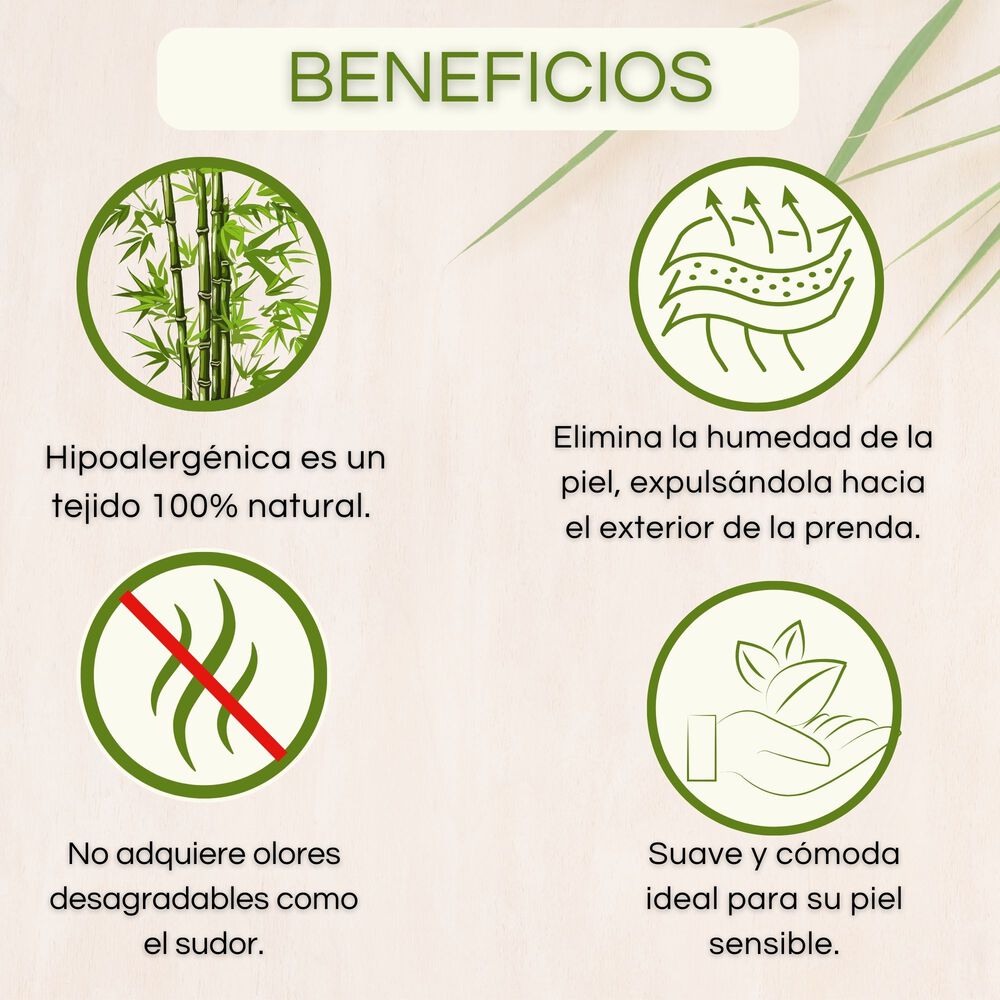 Pack 6 Camisetas Bamb&uacute; Primera Capa Ni&ntilde;o Cuello Redondo Manga Larga image number 3.0