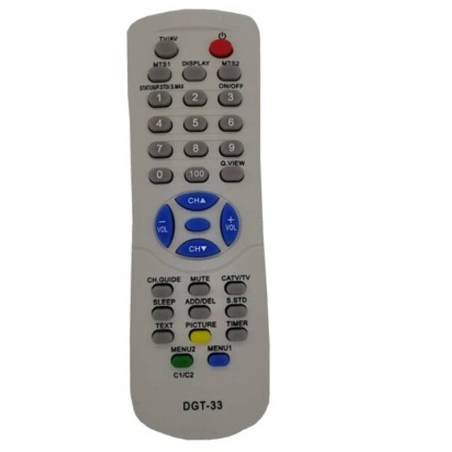 Control Remoto Para Irt, Hikato, Kioto, Groven, Aiwa Tv Antigua + Pilas - Dgt-33 image number 0.0