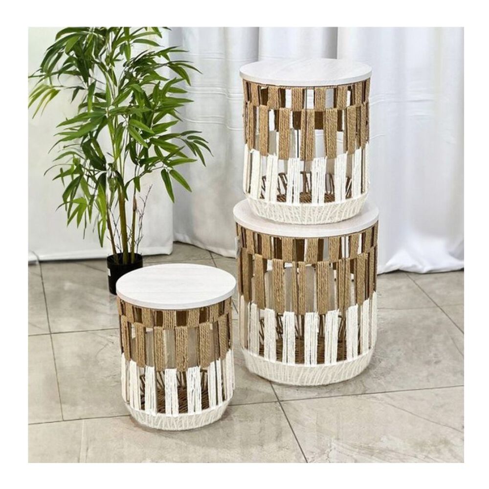 Set 3 Mesas Auxiliares Para Caf&eacute; Mdf image number 1.0