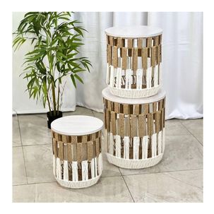 Set 3 Mesas Auxiliares Para Caf&eacute; Mdf