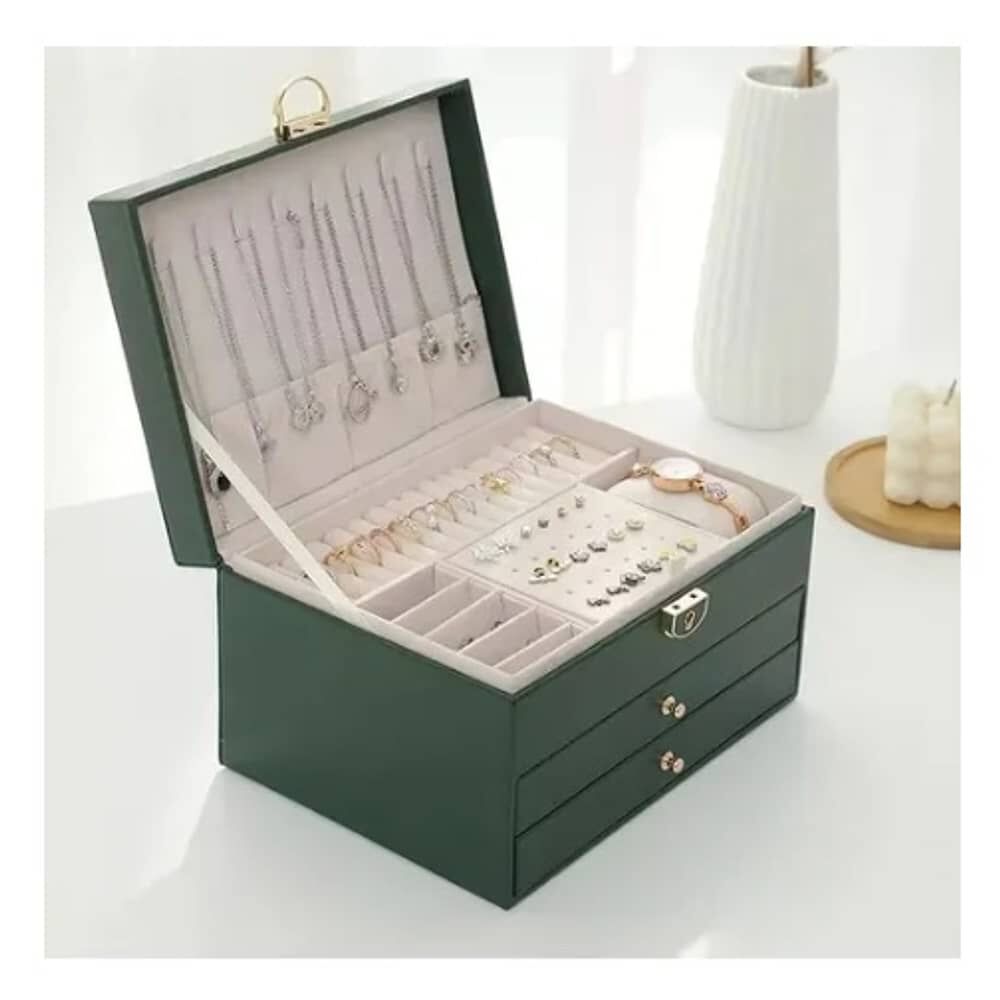 Joyero Tipo Maleta Organizador Verde image number 3.0