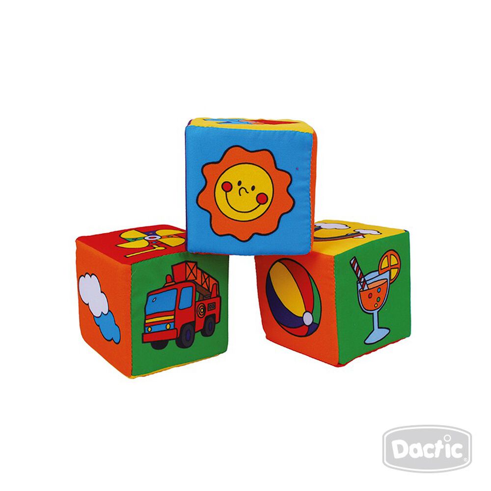 Set X 3 Cubos De Tela Interactivos Cascabel Bebe Dactic image number 1.0