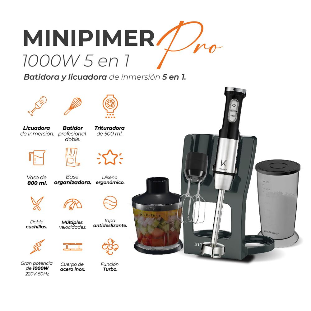 Minipimer Pro 1000w 5 En 1 image number 4.0