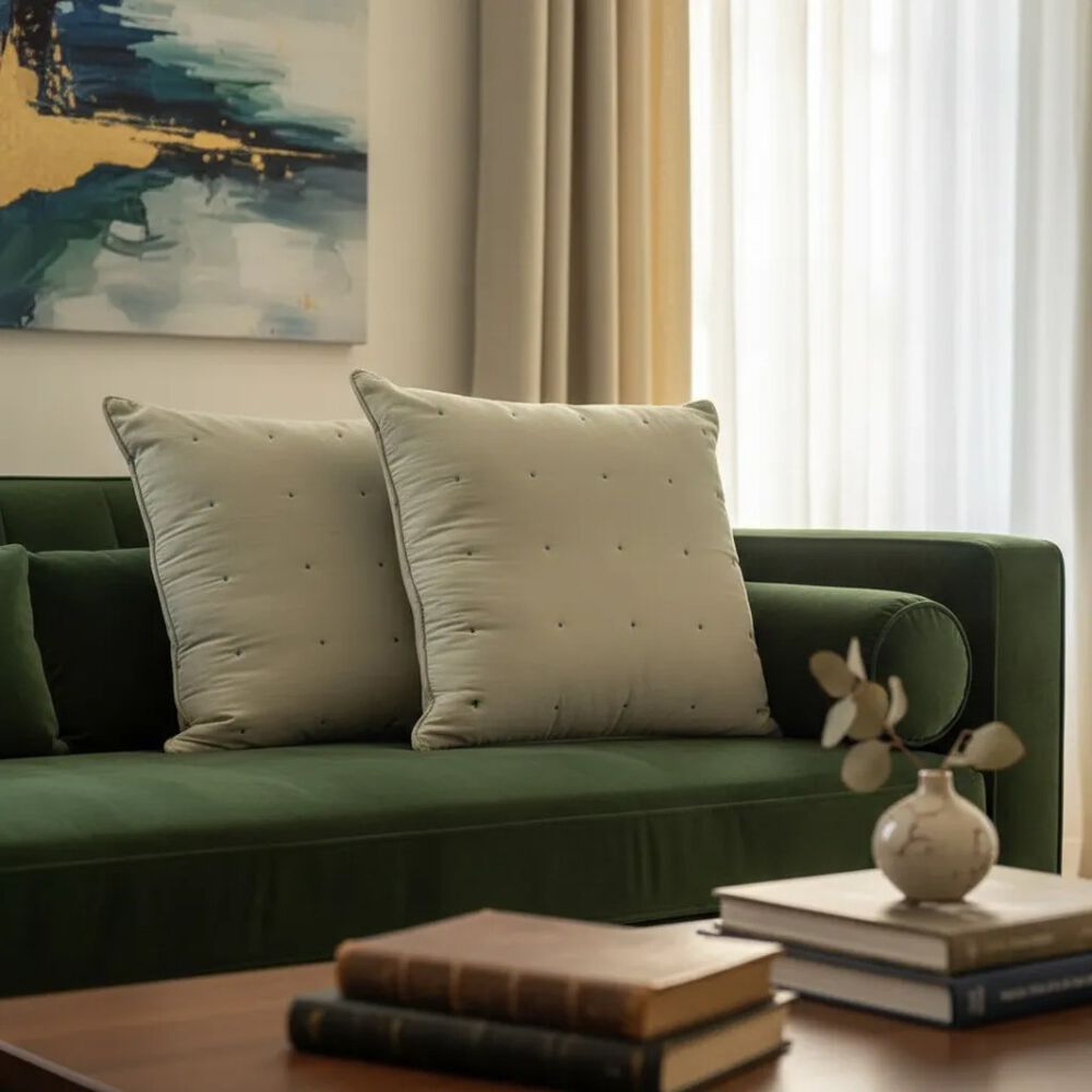 Set De 2 Cojines Bordados 6060 Cm Algod&oacute;n image number 0.0