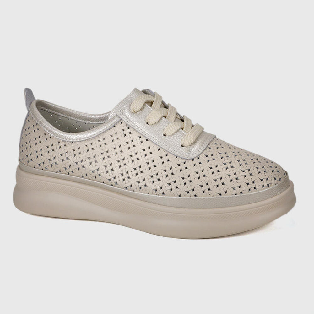 Zapatilla Cuero Jenara Beige image number 0.0