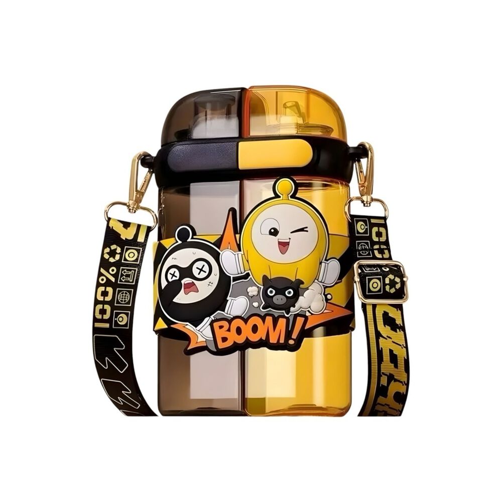 Botella De Agua Doble Ni&ntilde;os 640ml Amarilla Lubabycas image number 1.0