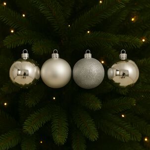 4 Bambalinas Esferas Navideña Plateado 12cm Decoracion Navidad 4 Bambalinas Esferas Navideña Plateado 12cm Decoracion Navidad